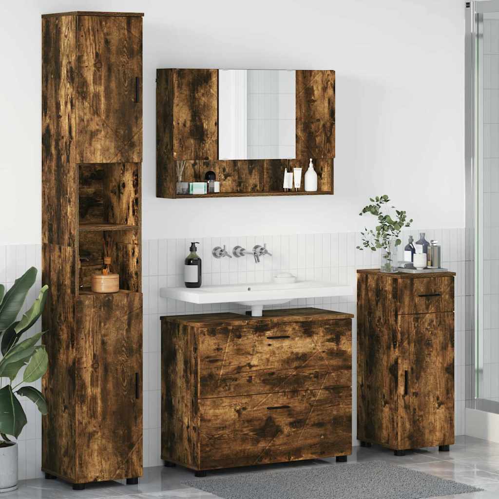 Bathroom Furniture Set With Drawer 4 Pcs 30 X 35 X 192 Cm