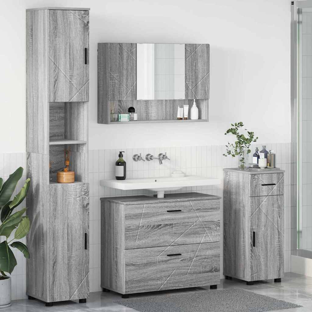 Bathroom Furniture Set With Drawer 4 Pcs 30 X 35 X 192 Cm