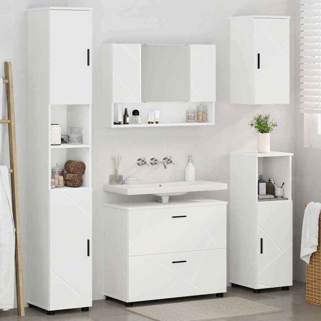 Bathroom Furniture Set With Drawer 5 Pcs 30 X 35 X 192 Cm