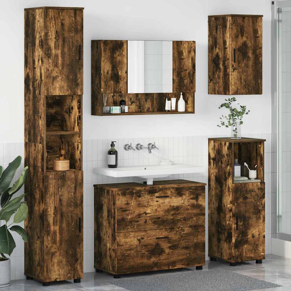 Bathroom Furniture Set With Drawer 5 Pcs 30 X 35 X 192 Cm