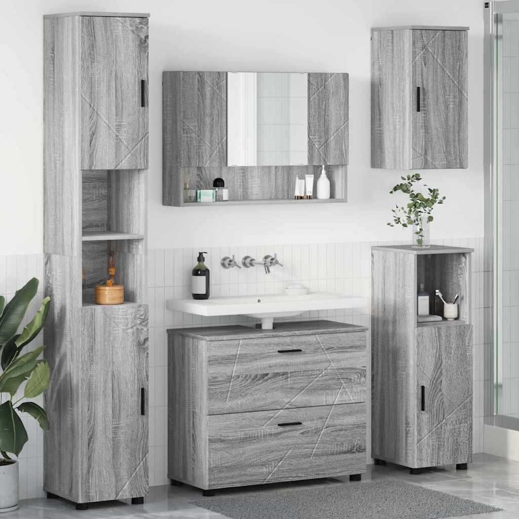 Bathroom Furniture Set With Drawer 5 Pcs 30 X 35 X 192 Cm