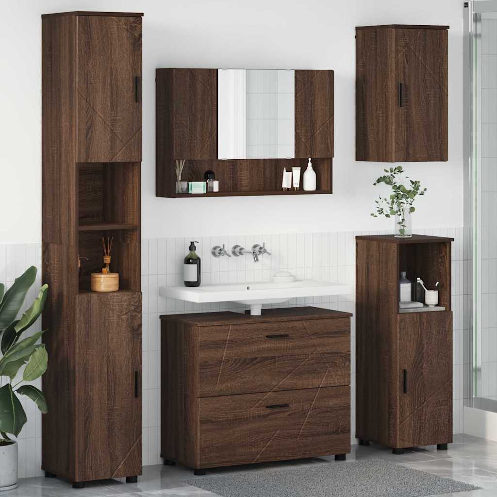 Bathroom Furniture Set With Drawer 5 Pcs 30 X 35 X 192 Cm