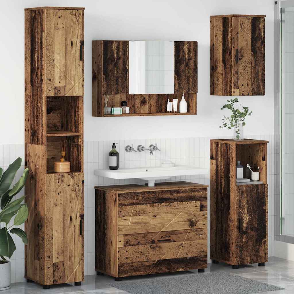 Bathroom Furniture Set With Drawer 5 Pcs 30 X 35 X 192 Cm