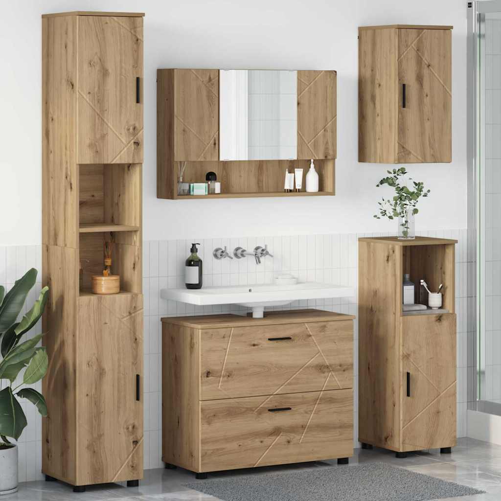 Bathroom Furniture Set With Drawer 5 Pcs 30 X 35 X 192 Cm