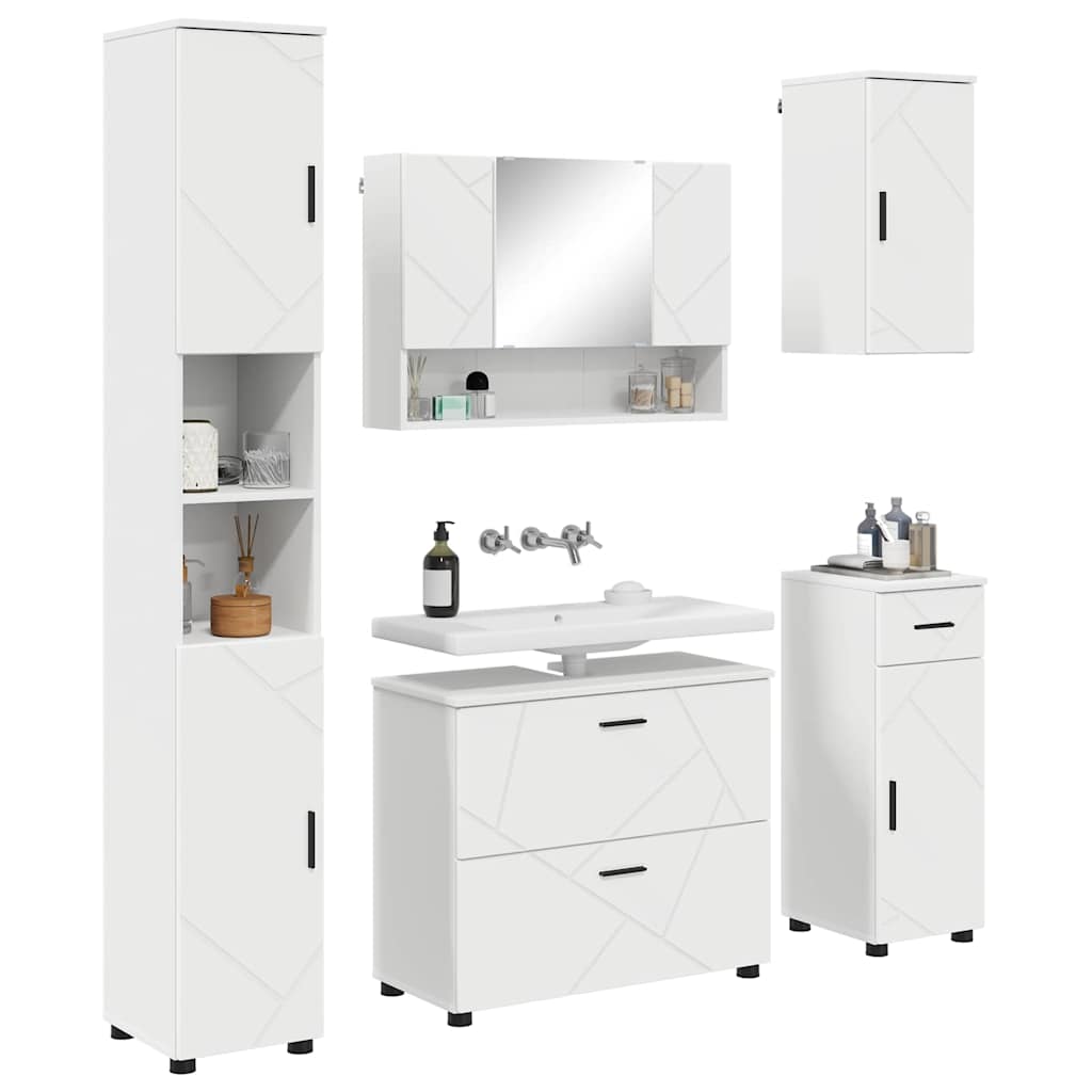 Bathroom Furniture Set With Drawer 5 Pcs 30 X 35 X 192 Cm