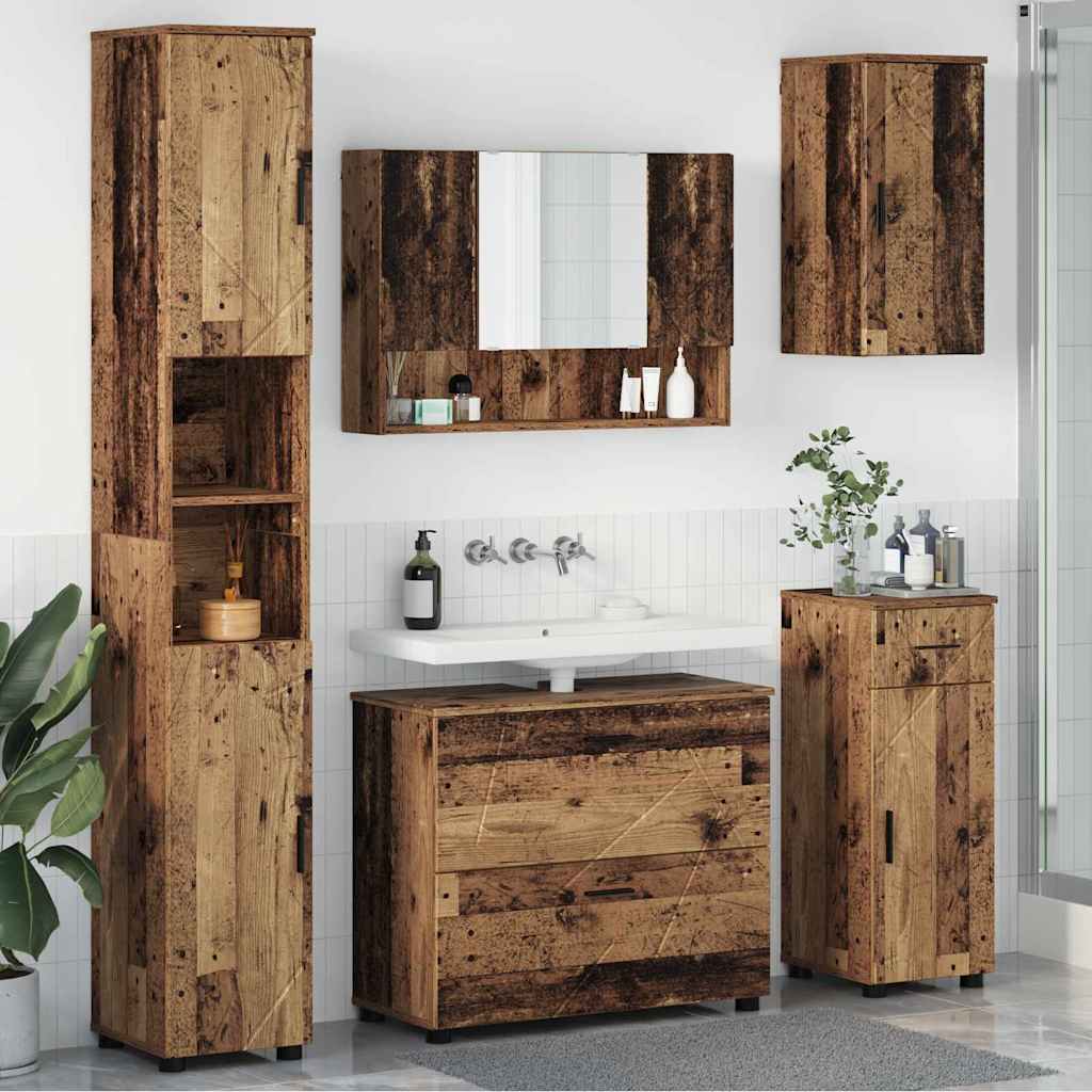 Bathroom Furniture Set With Drawer 5 Pcs 30 X 35 X 192 Cm