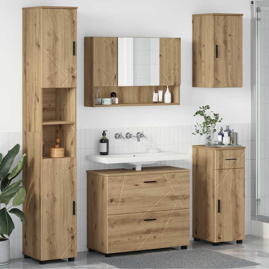 Bathroom Furniture Set With Drawer 5 Pcs 30 X 35 X 192 Cm