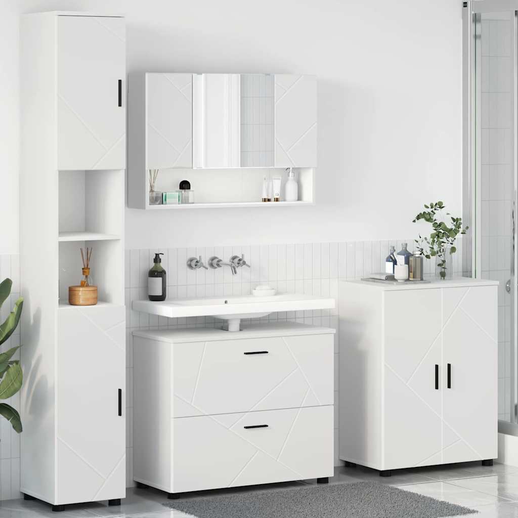 Bathroom Furniture Set With Drawer 4 Pcs 30 X 35 X 192 Cm