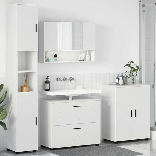 Bathroom Furniture Set With Drawer 4 Pcs 30 X 35 X 192 Cm