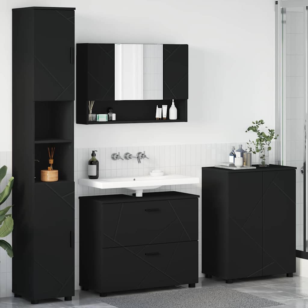 Bathroom Furniture Set With Drawer 4 Pcs 30 X 35 X 192 Cm