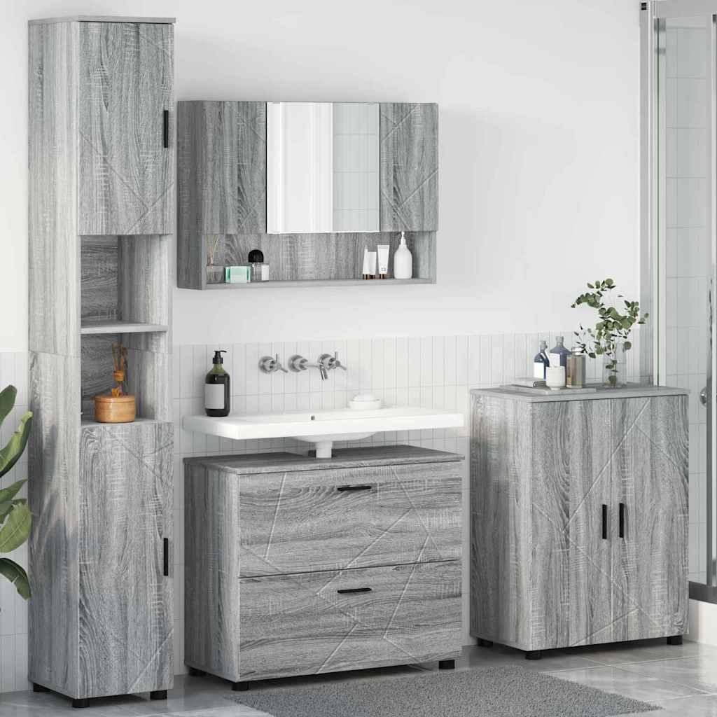 Bathroom Furniture Set With Drawer 4 Pcs 30 X 35 X 192 Cm