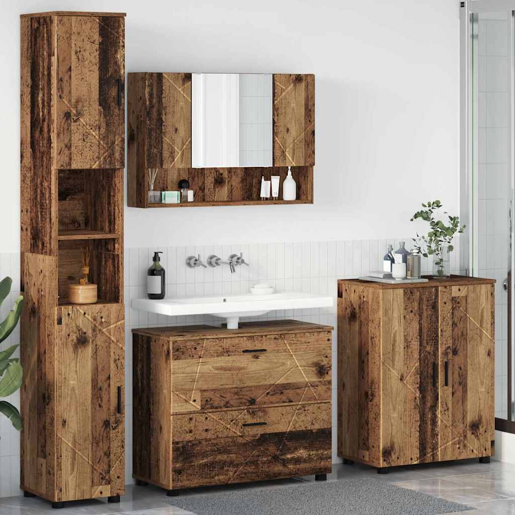 Bathroom Furniture Set With Drawer 4 Pcs 30 X 35 X 192 Cm
