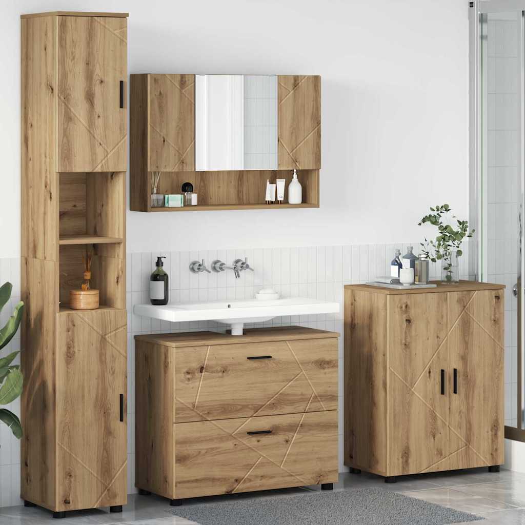 Bathroom Furniture Set With Drawer 4 Pcs 30 X 35 X 192 Cm