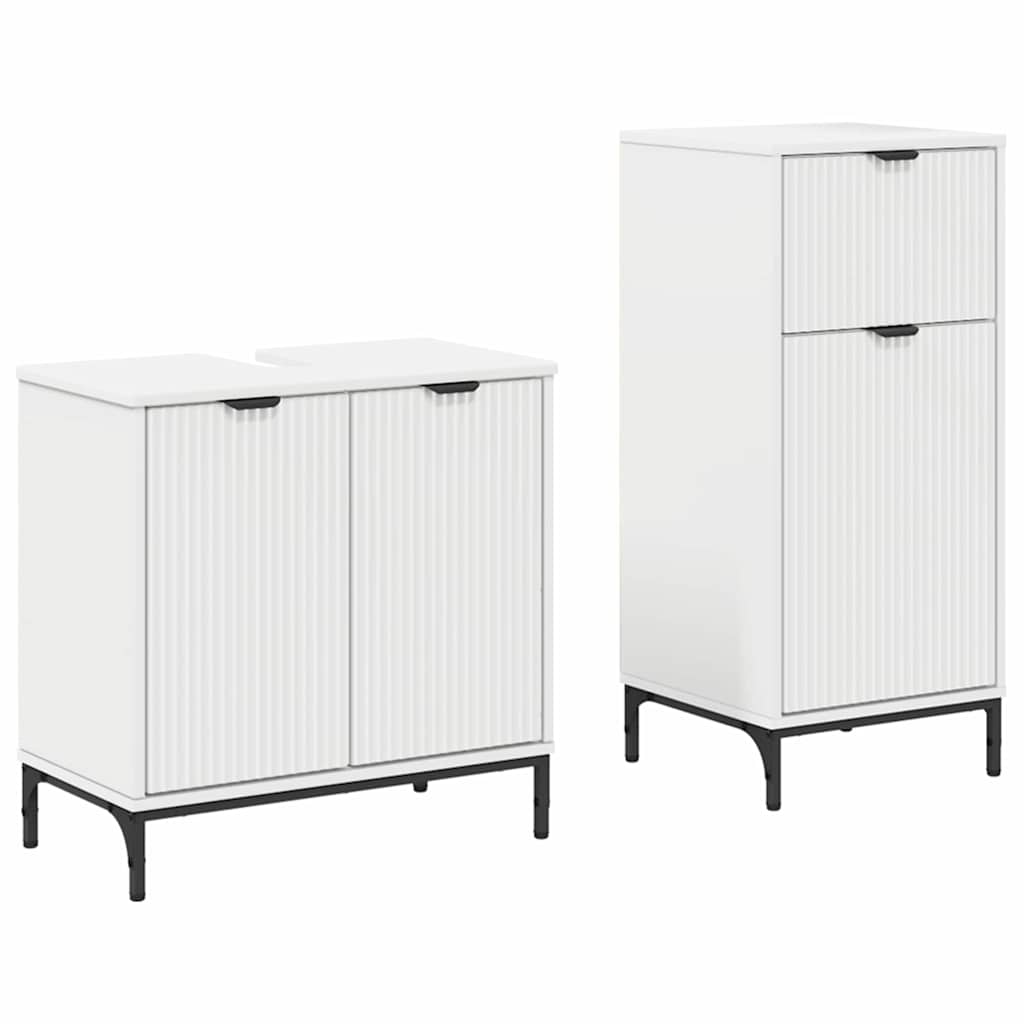 Bathroom Furniture Set With Shelf 2 Pcs 39.5 X 36 X 88 Cm