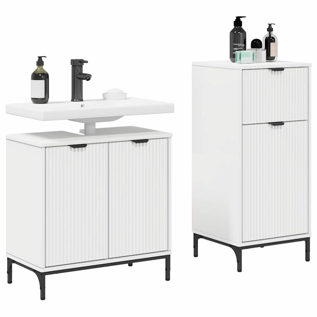 Bathroom Furniture Set With Shelf 2 Pcs 39.5 X 36 X 88 Cm