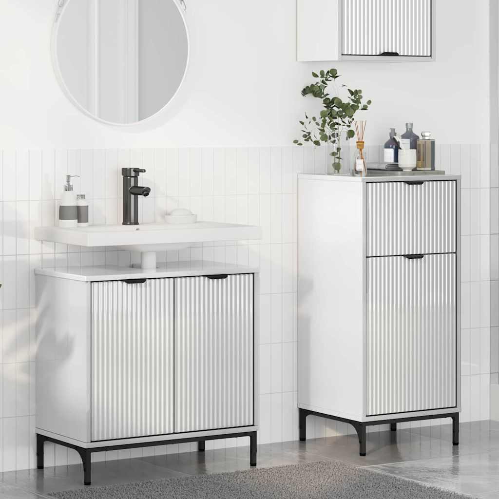 Bathroom Furniture Set With Shelf 2 Pcs 39.5 X 36 X 88 Cm
