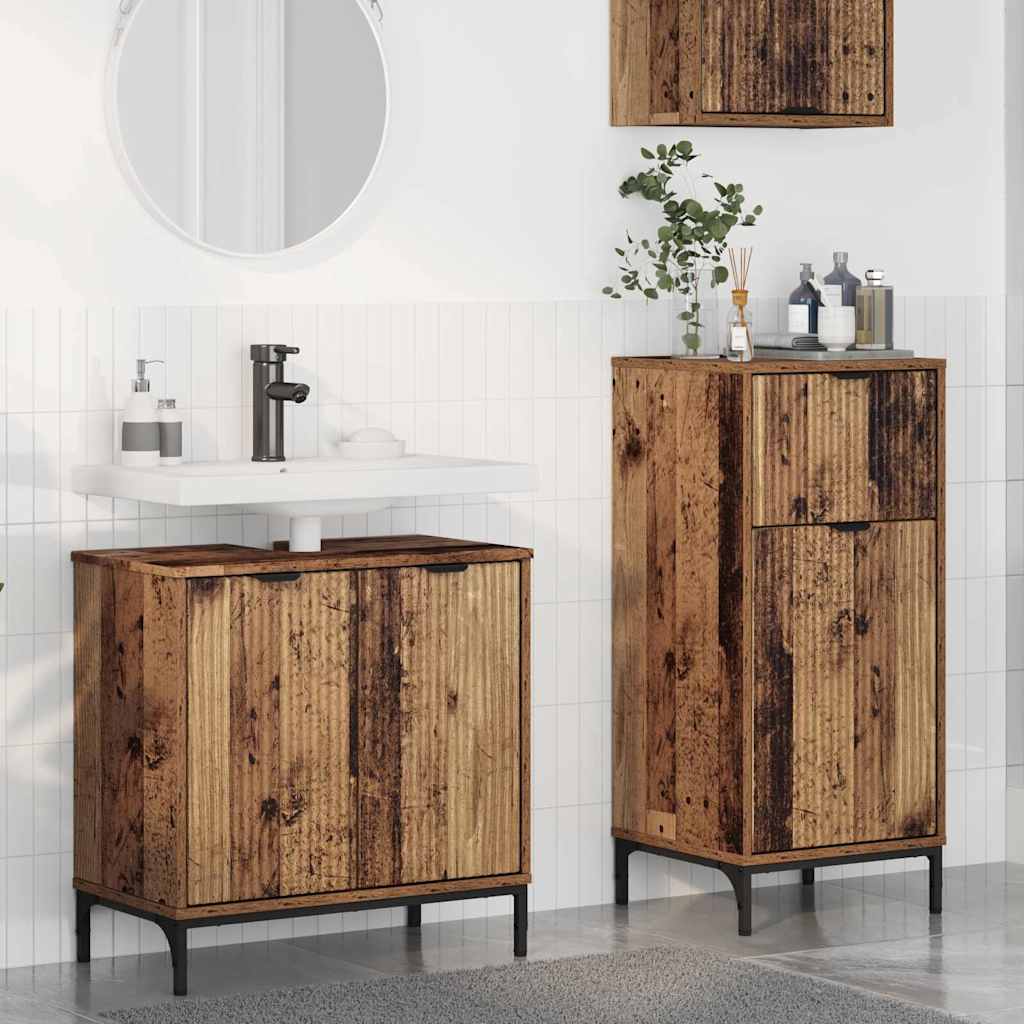 Bathroom Furniture Set With Shelf 2 Pcs 39.5 X 36 X 88 Cm