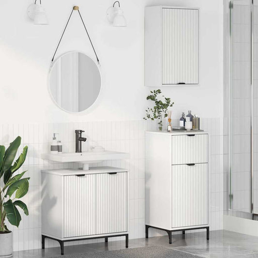 Bathroom Furniture Set With Shelf 3 Pcs 39.5 X 36 X 88 Cm