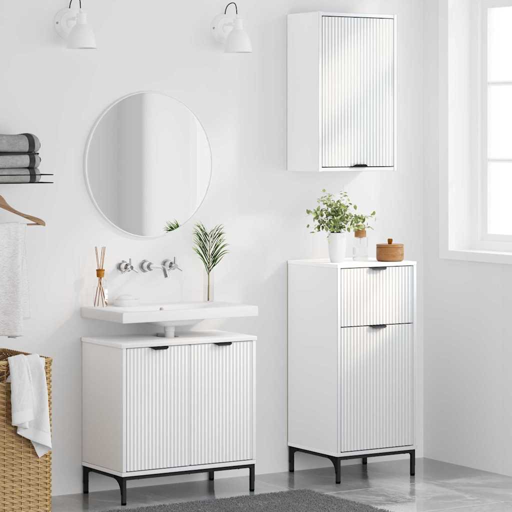 Bathroom Furniture Set With Shelf 3 Pcs 39.5 X 36 X 88 Cm