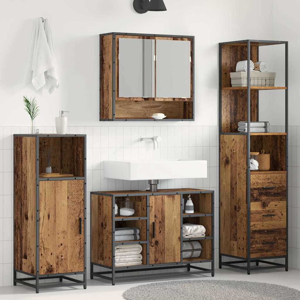 Bathroom Cabinet 35X37.5X166 Cm Engineered Wood