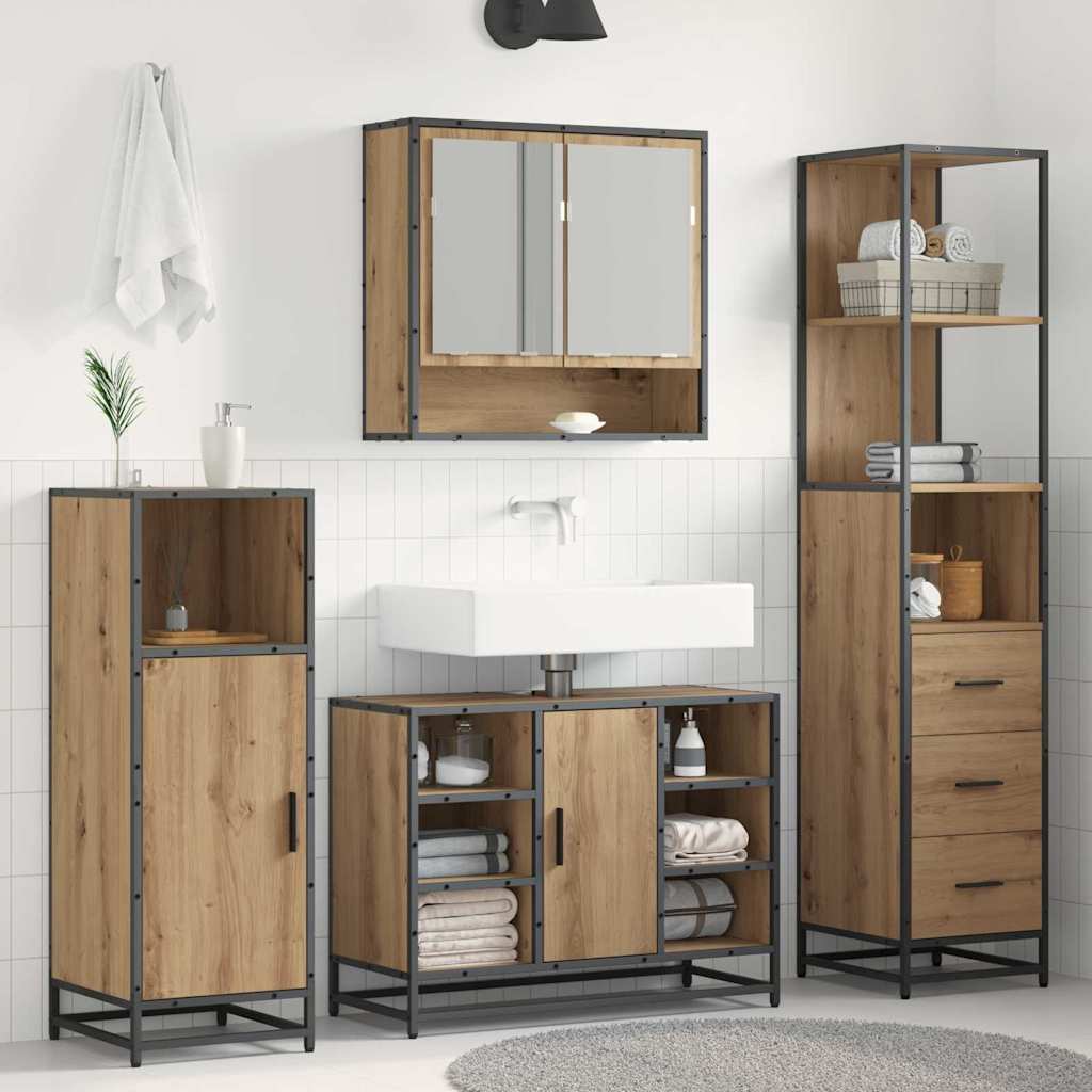 Bathroom Cabinet 35X37.5X166 Cm Engineered Wood
