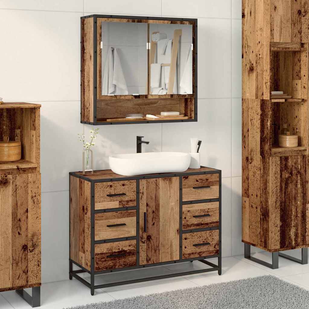 Bathroom Sink Cabinet 80X33X60 Cm Engineered Wood