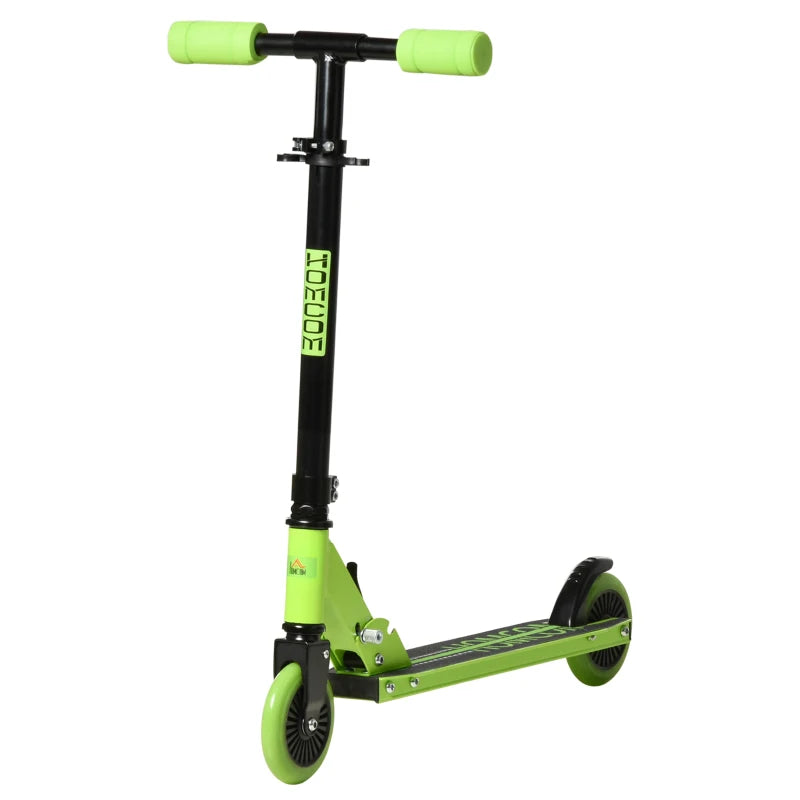 HOMCOM Kids Scooter Foldable Kick Scooter with Adjustable Height Brake for Boys and Girls