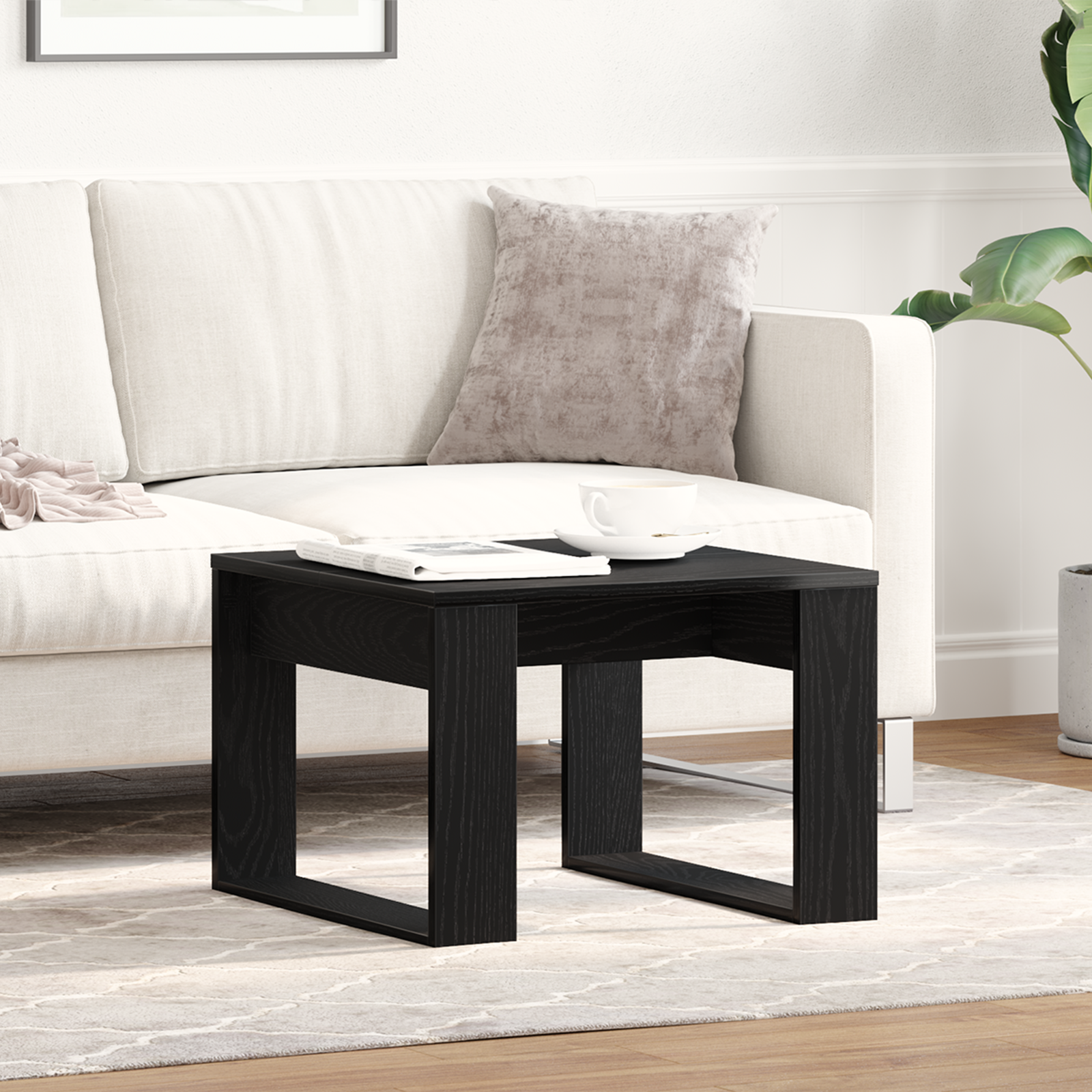 Side Table 50X50X35 Cm Engineered Wood
