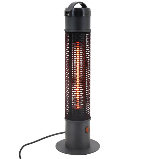 Outsunny Table Top Infrared Outdoor Electric Heater with Cool Touch Felt Mesh Cover, 1.2kW Patio Tower Heater with IP54 Rated Water Resistance, Tip Over Safety Switch, 1.8 m Power Cord