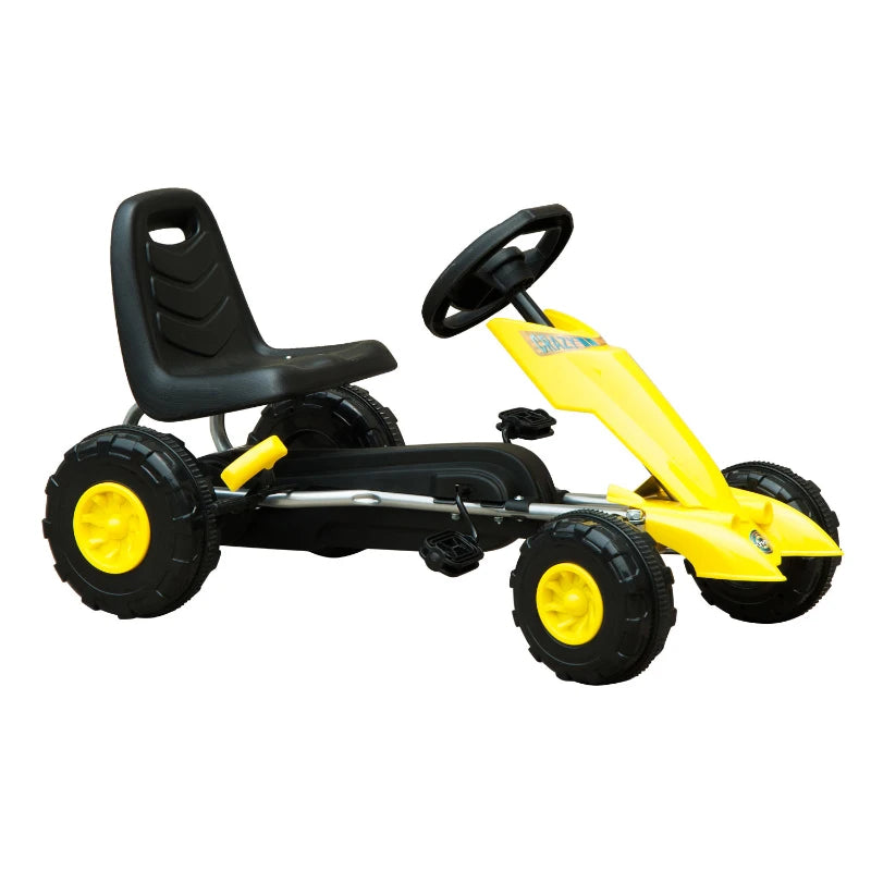 HOMCOM Children Pedal Go Kart Kids Ride On Bike Toy Manual Racing Rider