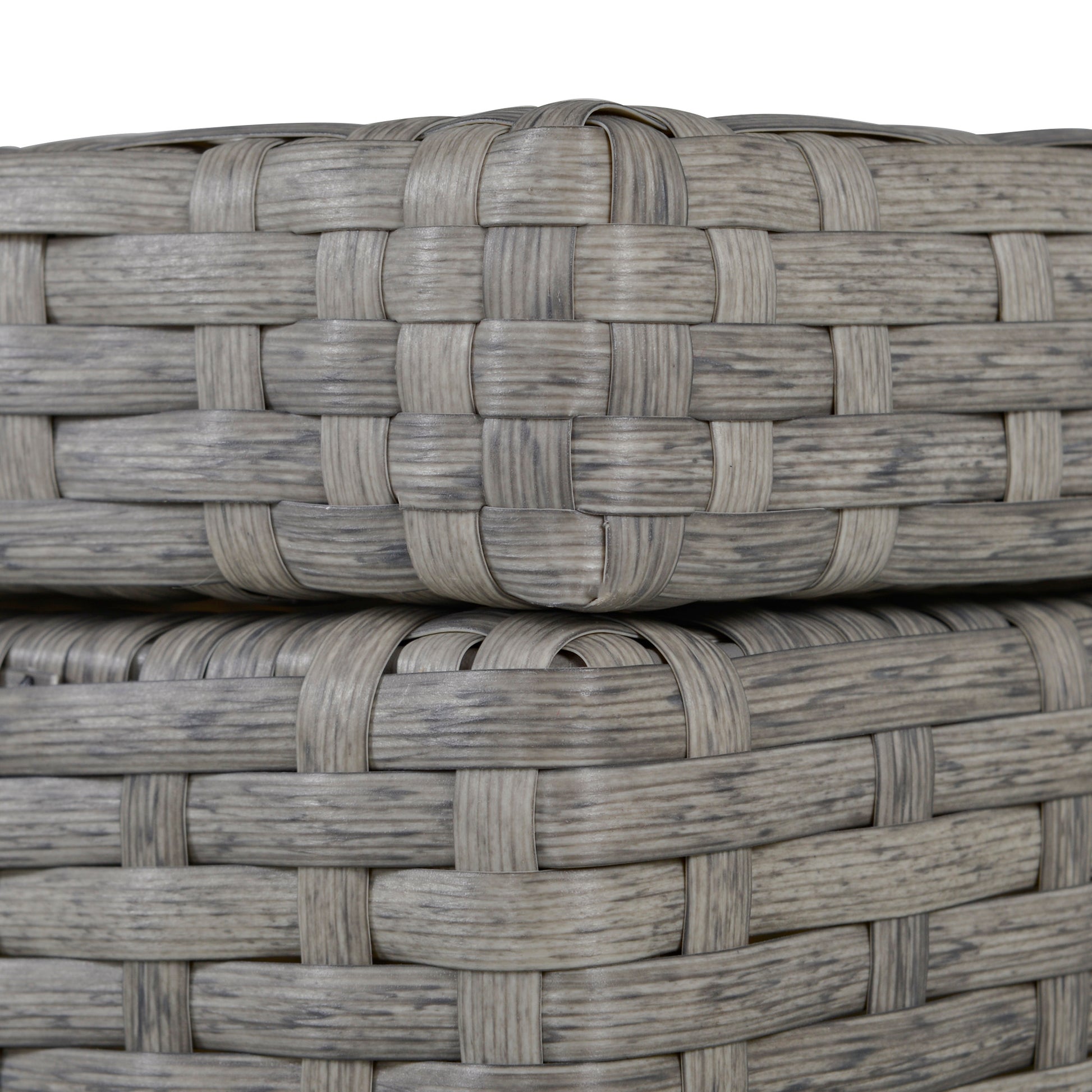Outsunny 4 PCs Rattan Wicker Sofa Set Outdoor Conservatory Furniture w/ Side Storage Box
