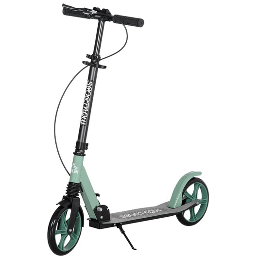 Folding Kick Scooter with Adjustable Handlebar,  Dual Brake System, Shock Absorber