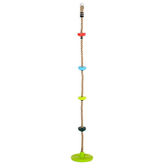 HOMCOM Kids Climbing Rope Tree Swing Disc Swing Seat Outdoor Playground Backyard Hanging Rope Playset for Ages 3-12