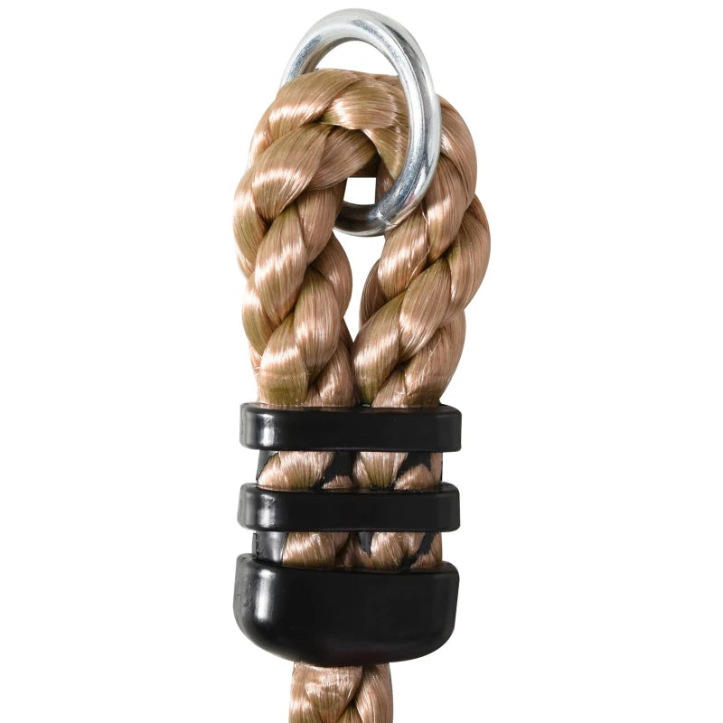 HOMCOM Kids Climbing Rope Tree Swing Disc Swing Seat Outdoor Playground Backyard Hanging Rope Playset for Ages 3-12