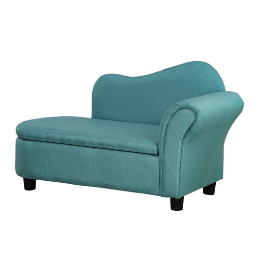 Kids Lounge Seater with Storage Compartment, Light Blue