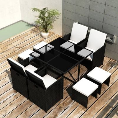 8 Seater Outdoor Rattan Dining Set with Cushions