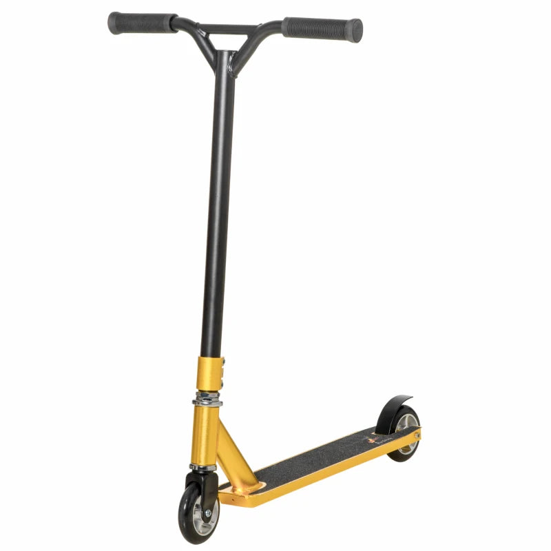 HOMCOM Stunt Scooter, Entry Level Tricks Scooter with Lightweight Aluminium Deck and ABEC 7 Bearing, for 14+ Beginners
