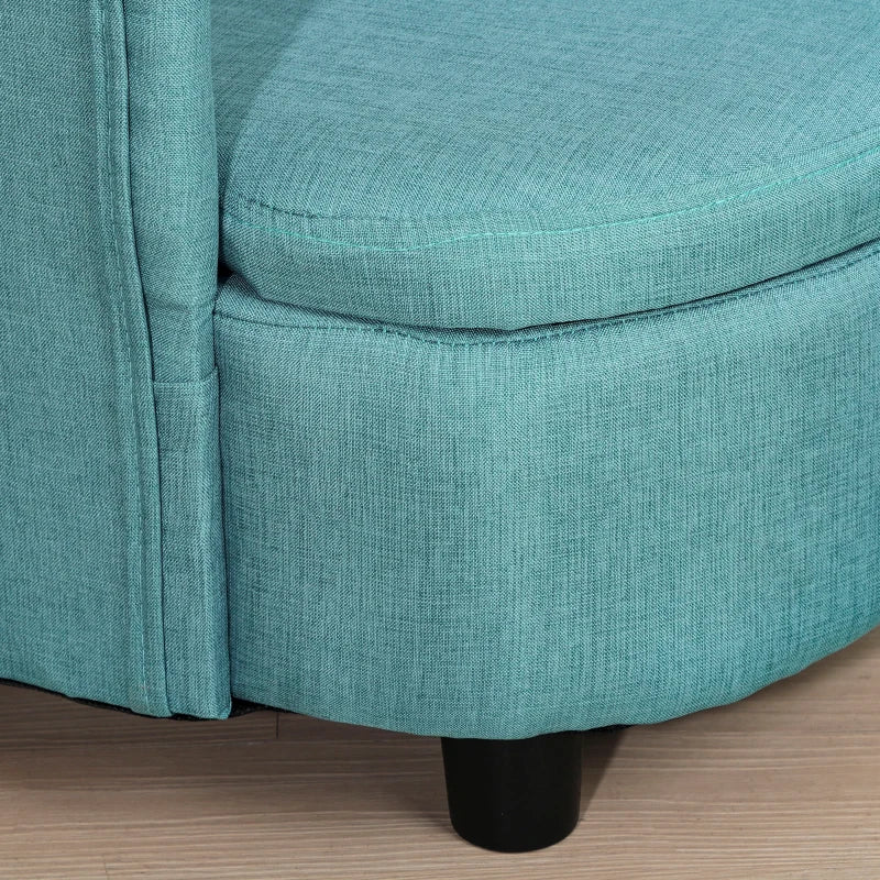 Kids Lounge Seater with Storage Compartment, Light Blue