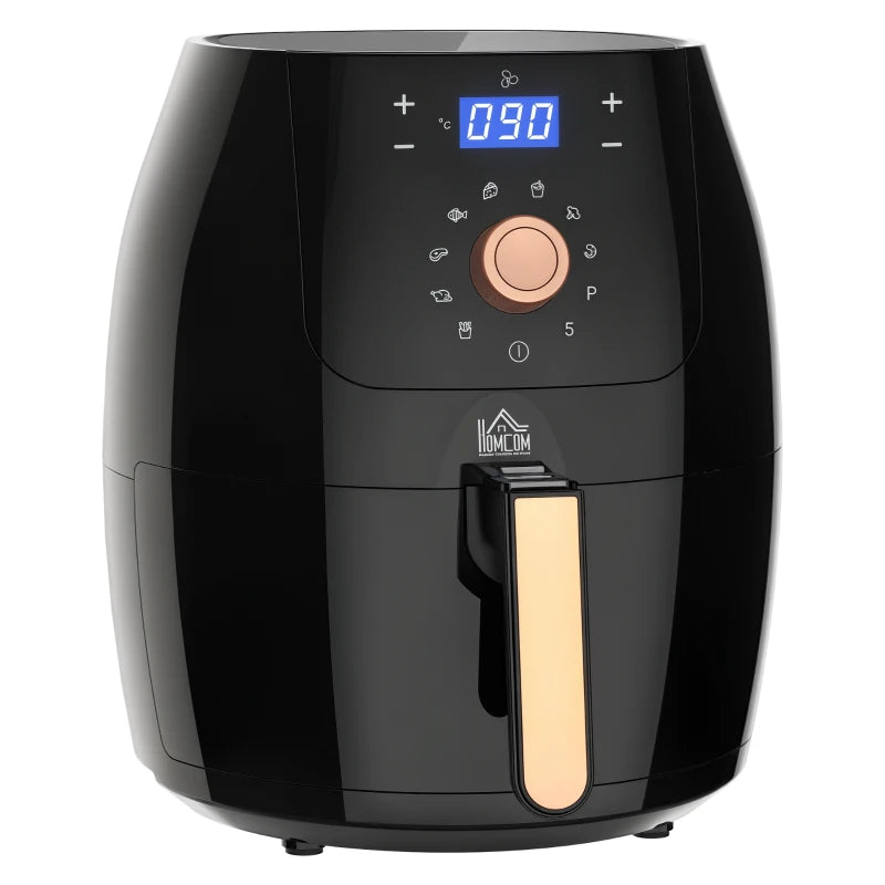 HOMCOM 1700W Air Fryer Over with 5.5L Capacity, Rapid Air Circulation, Digital Display, Adjustable Temperature, Timer for Healthy Oil Free Low Fat Cooking