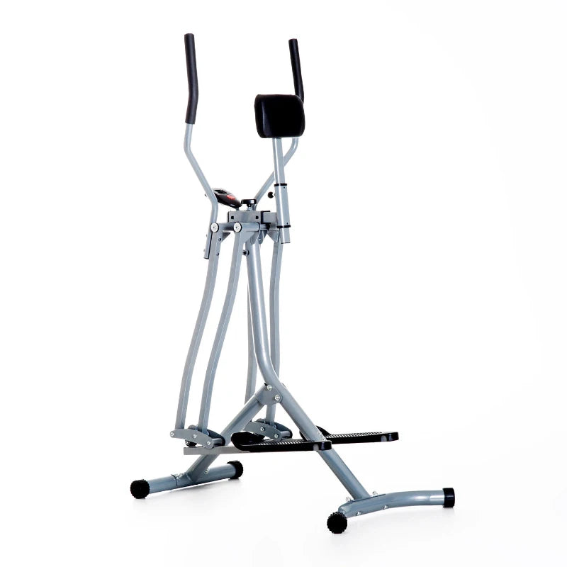 HOMCOM Air Walker Glider, Cross Trainer Fitness Machine, with LCD, for Home Gym, Grey