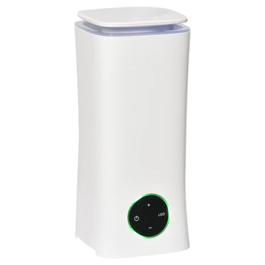 HOMCOM 2L Cool Mist Humidifier, Air Humidifier with 7-Colour Lights, 3 Mode, Auto Shut Off, 8-10 Working Hours for Home Bedroom, White