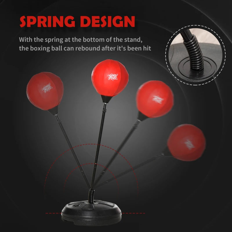 Kids Punching Bag with Stand, Adjustable Height from 122cm to 154cm