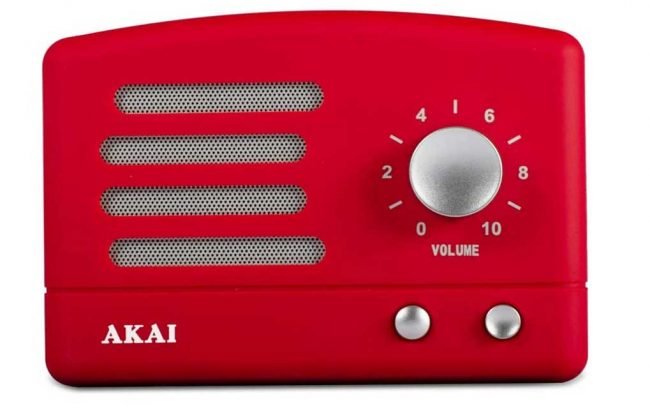 AKAI Vintage Red Bluetooth Speaker